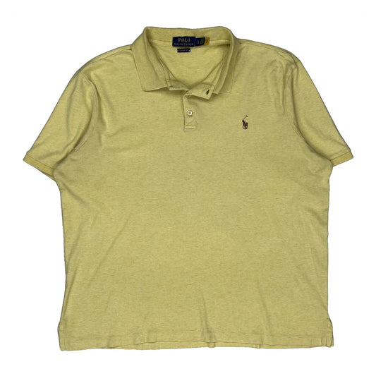 Vintage Polo By Ralph Lauren Polo Shirt - Large Yellow Cotton