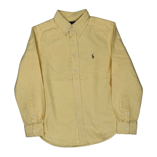 Vintage Age 8 Ralph Lauren Shirt - Small Yellow Cotton