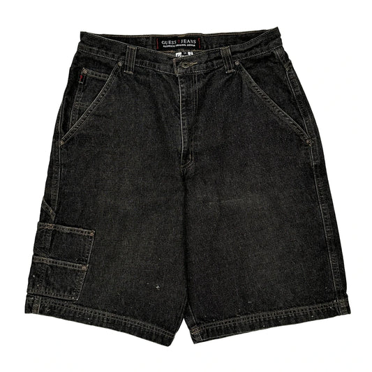 Guess Carpenter Shorts - 34W 12L Black Cotton