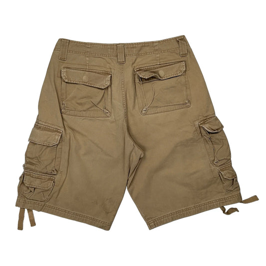 Lee Cargo Shorts - 31W 11L Beige Cotton