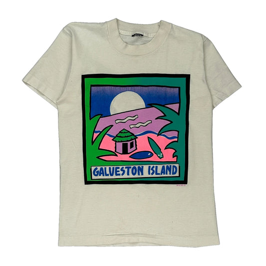 Single Stitch Unbranded Graphic T-Shirt - XS Cream Cotton