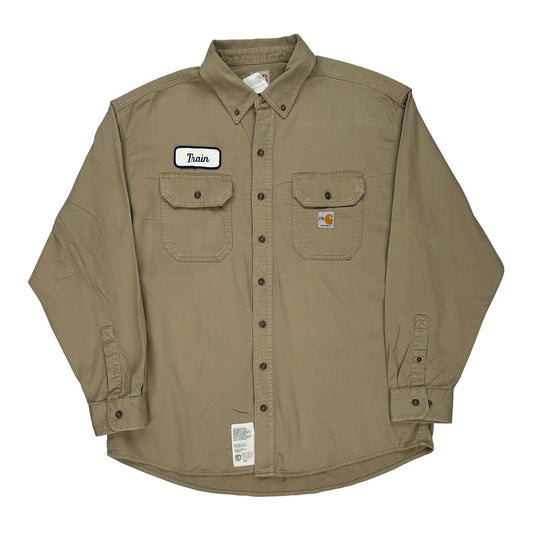 Thain Carhartt Shirt - XL Beige Cotton Blend
