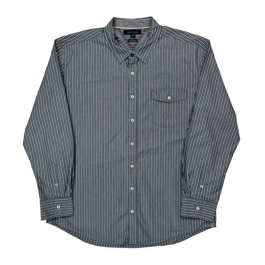 Tommy Hilfiger Striped Shirt - 2XL Blue Cotton