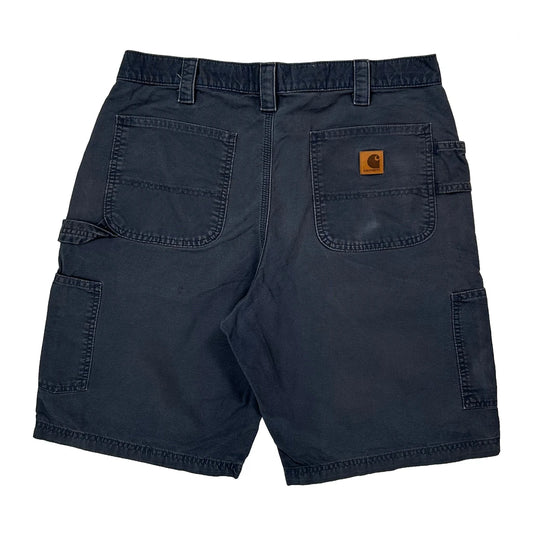 Carhartt Carpenter Shorts - 34W 10L Navy Cotton