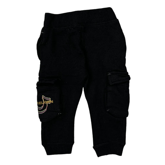 Age 18 Months True Religion Cargo Joggers - 3XS Black Cotton