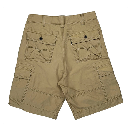 Vintage Levis Cargo Shorts - 32W 11L Beige Cotton