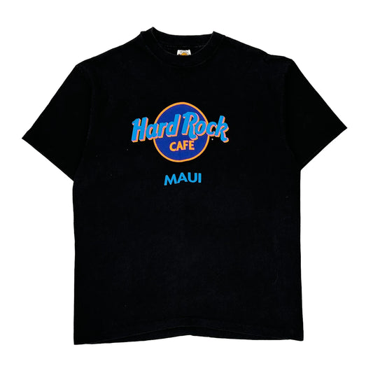 Maui Hard Rock Cafe Single Stitch T-Shirt - XL Black Cotton