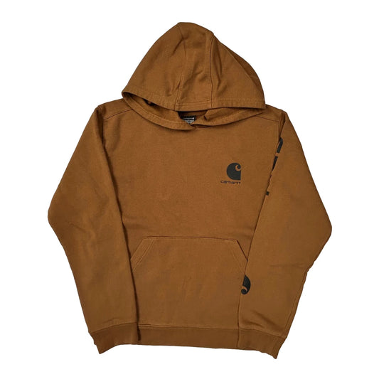 Vintage Age 14-16 Carhartt Hoodie - Large Brown Cotton