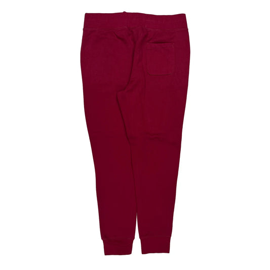 Vintage Champion Joggers - Large Red Cotton