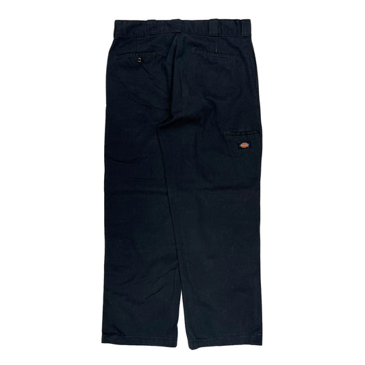 Dickies Cargo Trousers - 34W 32L Black Polyester Blend