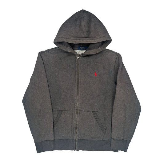 Vintage Polo By Ralph Lauren Hoodie - Large Grey Cotton
