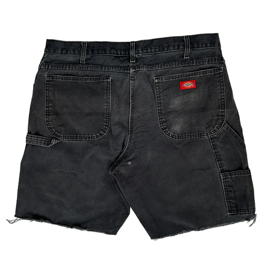 Vintage Utility Pockets Dickies Carpenter Shorts - 34W 10L Black Cotton