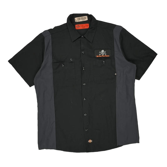 Aramark Dickies Short Sleeve Shirt - Large Black Polyester Blend