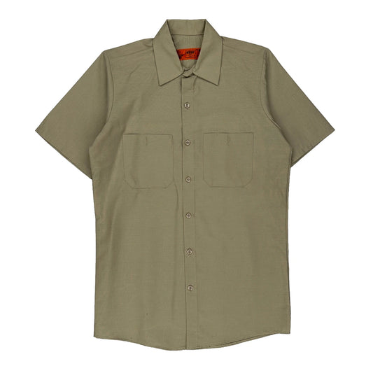 Red Kap Short Sleeve Shirt - Small Khaki Polyester Blend