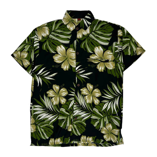 Unbranded Floral Hawaiian Shirt - XL Black Cotton