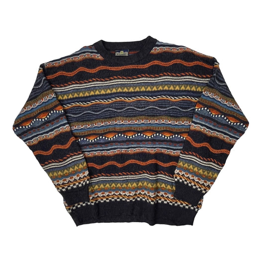 Vintage Unbranded Striped Jumper - Medium Multicoloured Wool
