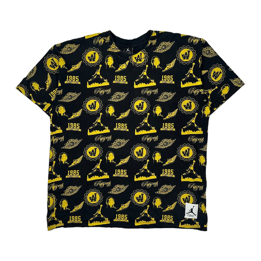 1985 Air Flight Jordan Graphic T-Shirt - Large Black Cotton