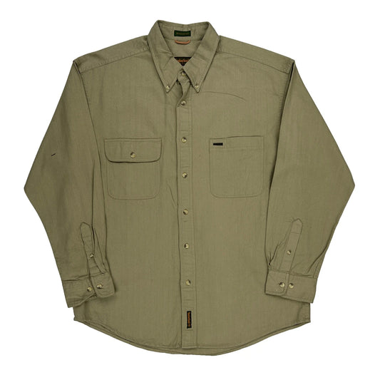 Timberland Shirt - Large Khaki Cotton