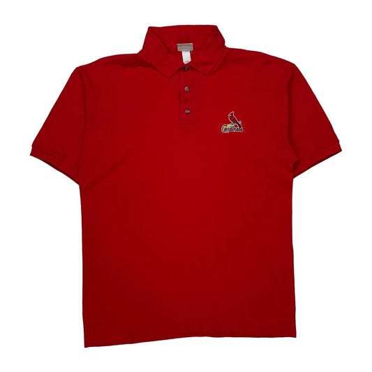 Vintage Cardinals Lee Sport Mlb Polo Shirt - Large Red Cotton