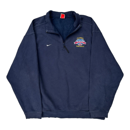 California Football Nike 1/4 Zip - 2XL Navy Cotton Blend