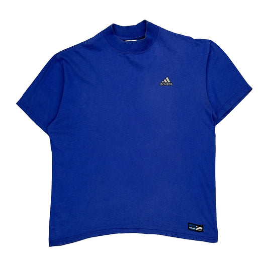Adidas T-Shirt - Large Blue Cotton