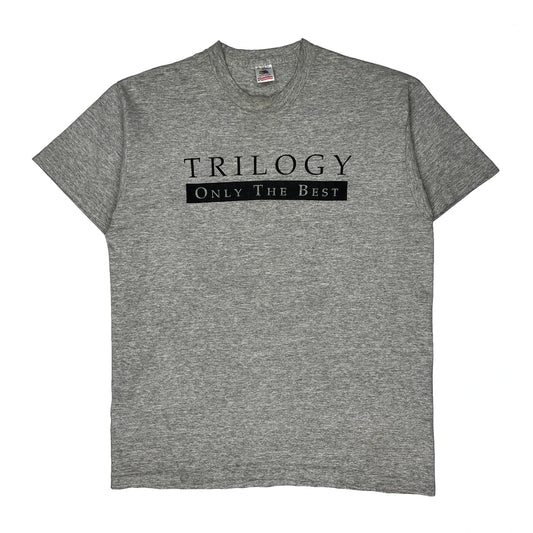 Trilogy Fruit Of The Loom Single Stitch T-Shirt - XL Grey Cotton Blend