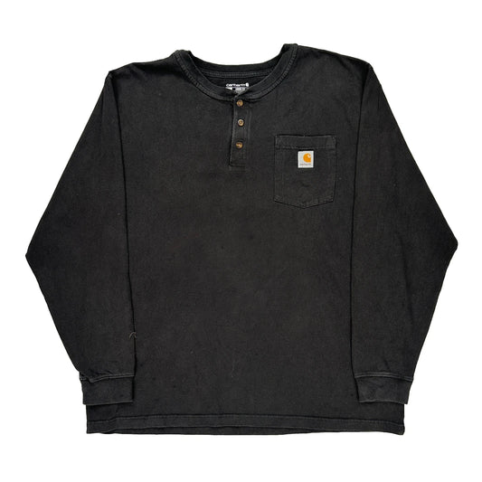 Carhartt Long Sleeve T-Shirt - XL Black Cotton