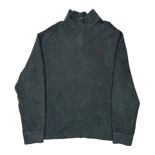 Polo By Ralph Lauren 1/4 Zip - XL Grey Cotton