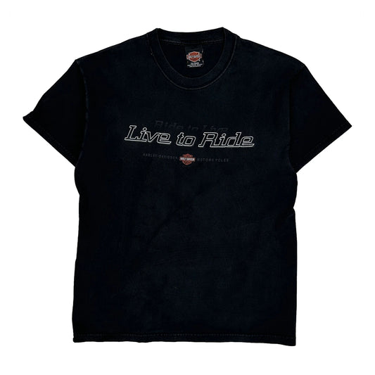Nashville Harley Davidson Graphic T-Shirt - Large Black Cotton
