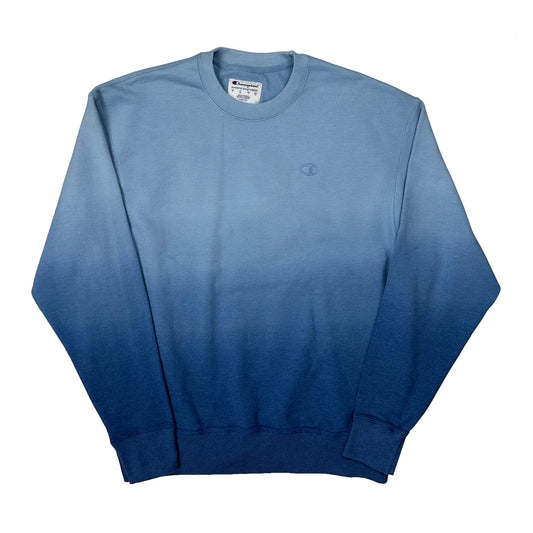Vintage Champion Sweatshirt - Large Blue Cotton