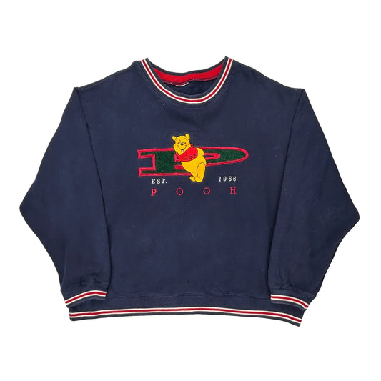 Winnie The Pooh Disney Sweatshirt - 2XL Navy Cotton Blend