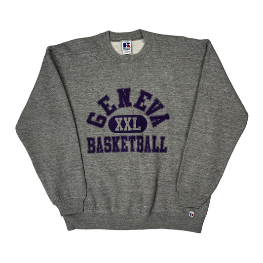 Vintage Geneva Basketball Russell Athletic College Sweatshirt - XL Grey Cotton
