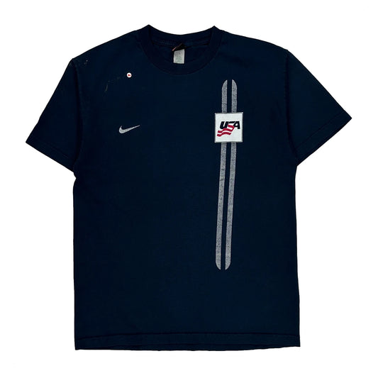 USA Olympics Nike Hockey T-Shirt - Medium Navy Cotton