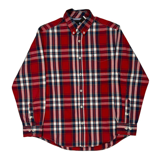 Tommy Hilfiger Checked Shirt - Large Blue Cotton