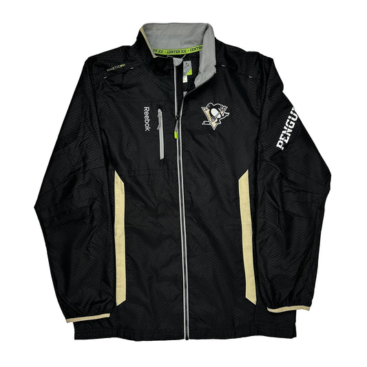 Penguins Reebok Windbreaker - Medium Beige Polyester