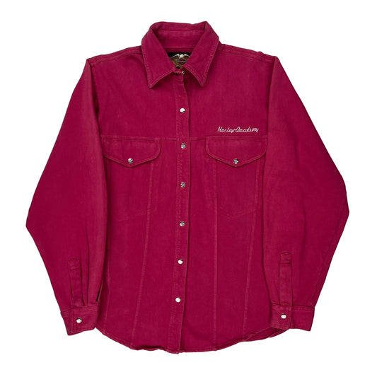 Harley Davidson Shirt - Medium Pink Cotton