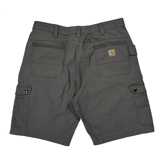 Vintage Carhartt Cargo Shorts - 35W 11L Grey Cotton Blend