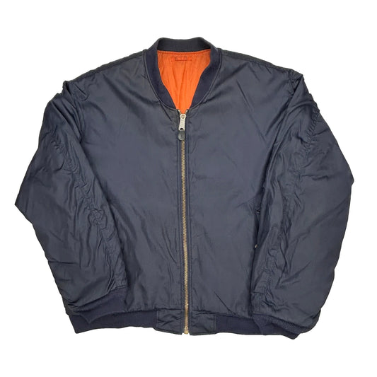 Unbranded Reversible Bomber Jacket - XL Navy Nylon