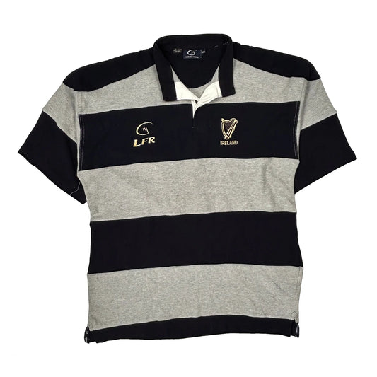Vintage Guinness Live For Rugby Striped Rugby Shirt - 2XL Black Cotton