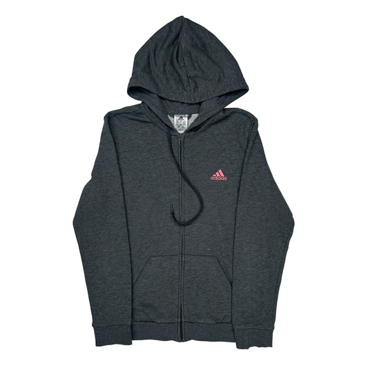 Adidas Hoodie - Medium Grey Cotton Blend