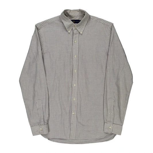 Ralph Lauren Checked Shirt - Medium White Cotton