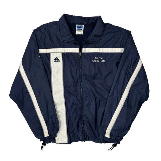 Vintage South Christian Adidas Track Jacket - Medium Navy Polyester