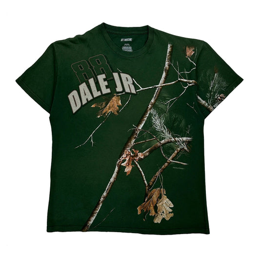 Dale Jr Nascar Graphic T-Shirt - Large Green Cotton