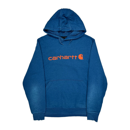 Carhartt Hoodie - Large Blue Cotton Blend