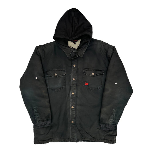 Tough Duck Work Shirt Jacket - Large Black Cotton