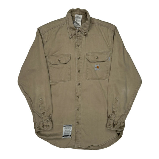 Carhartt Shirt - Medium Khaki Cotton