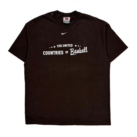 Baseball Nike Graphic T-Shirt - XL Black Cotton