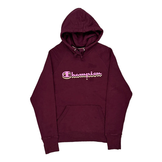 Champion Hoodie - Small Burgundy Cotton
