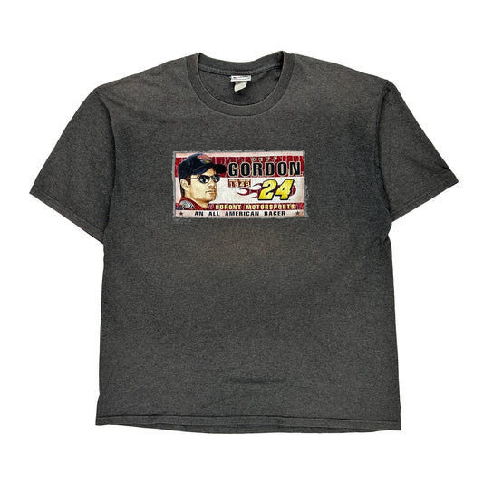 Jeff Gordon Chase Authentics Nascar T-Shirt - XL Grey Cotton