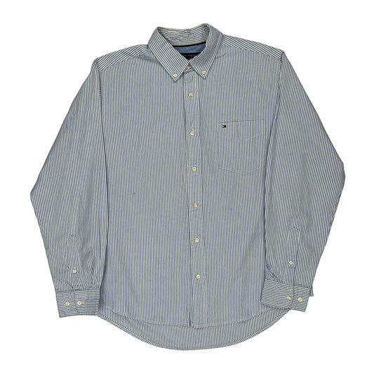 Tommy Hilfiger Striped Shirt - Medium Blue Cotton
